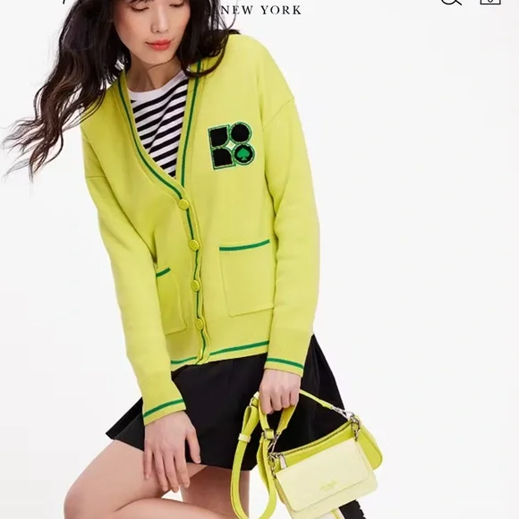 Kate Spade Noel Logo Cardigan